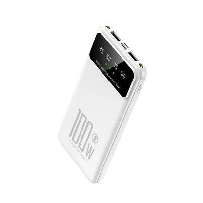 Portable100W Fast Charging with LED Light 20000mAh High-capacity Power Bank Digital Display Suitable for IPhone, Huawei, Samsung