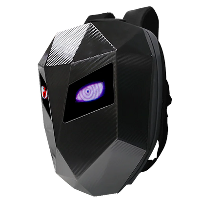 Motorcycle Duffel Bag Riding Backpack App Bluetooth Control LED Eyes Pattern Luminous Hard Shell Full Helmet Rider Helmet Bag