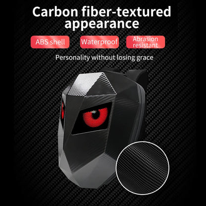 Motorcycle Duffel Bag Riding Backpack App Bluetooth Control LED Eyes Pattern Luminous Hard Shell Full Helmet Rider Helmet Bag