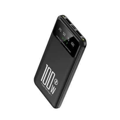 Portable100W Fast Charging with LED Light 20000mAh High-capacity Power Bank Digital Display Suitable for IPhone, Huawei, Samsung