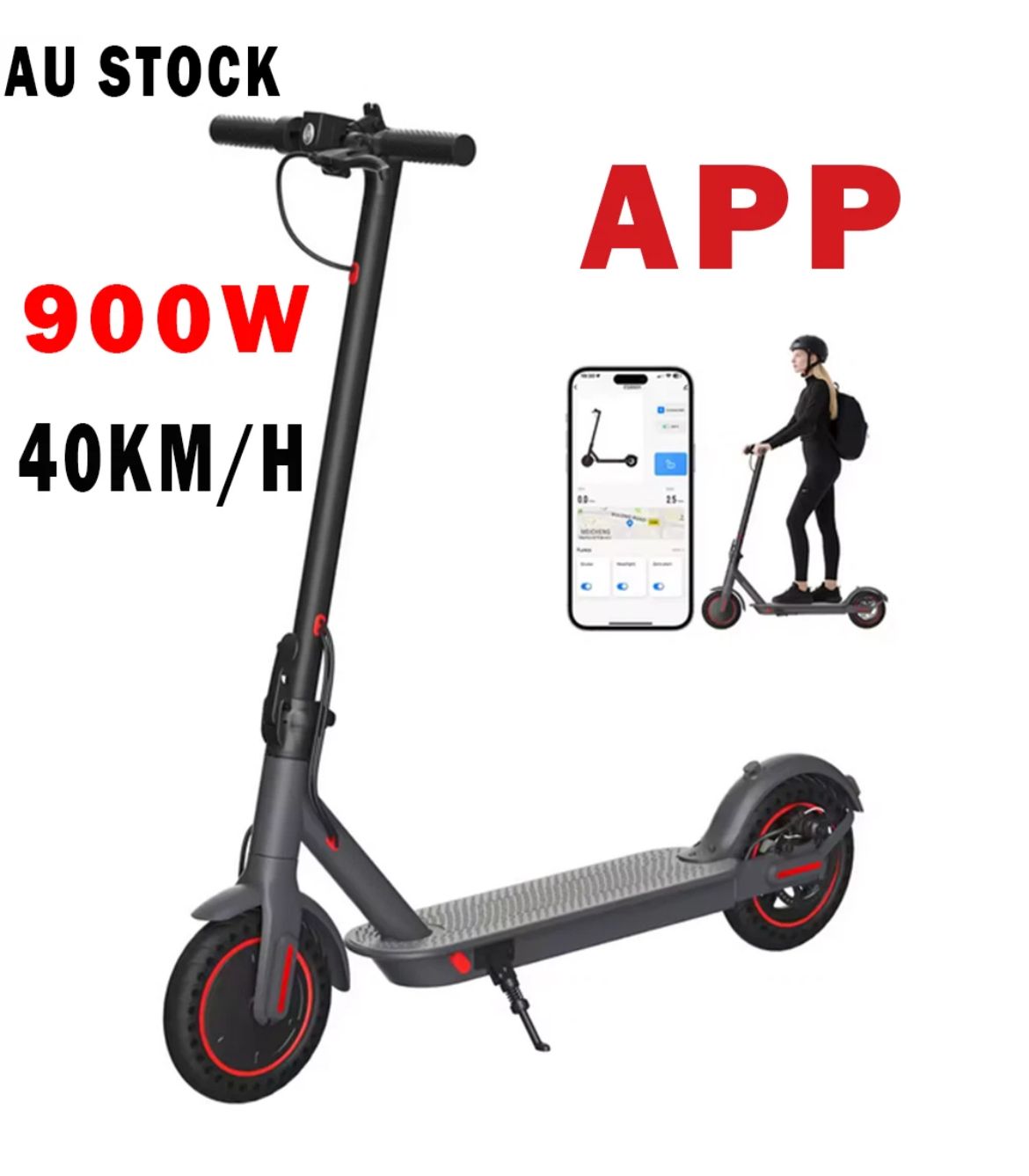 Electric Scooter 900W - Foldable Adult Commuter with Long Range Battery