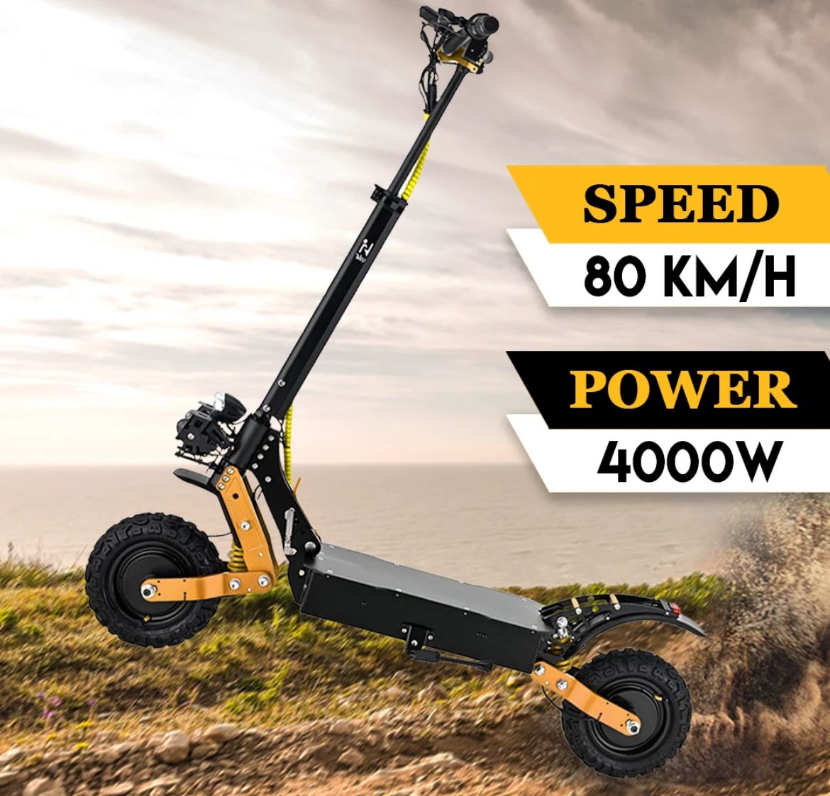 High-Performance 4000W Dual-Motor Electric Scooter