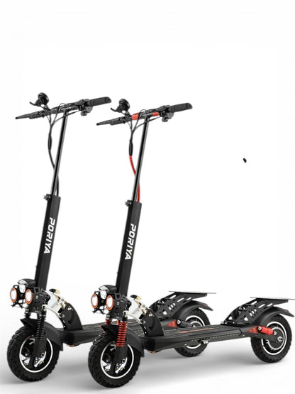 2000W Electric Scooter with Rear Wing - 50km Range, Off-Road Tires, Detachable Seat