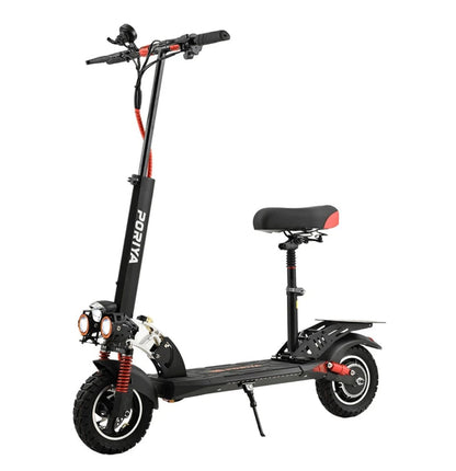 2000W Electric Scooter with Rear Wing - 50km Range, Off-Road Tires, Detachable Seat