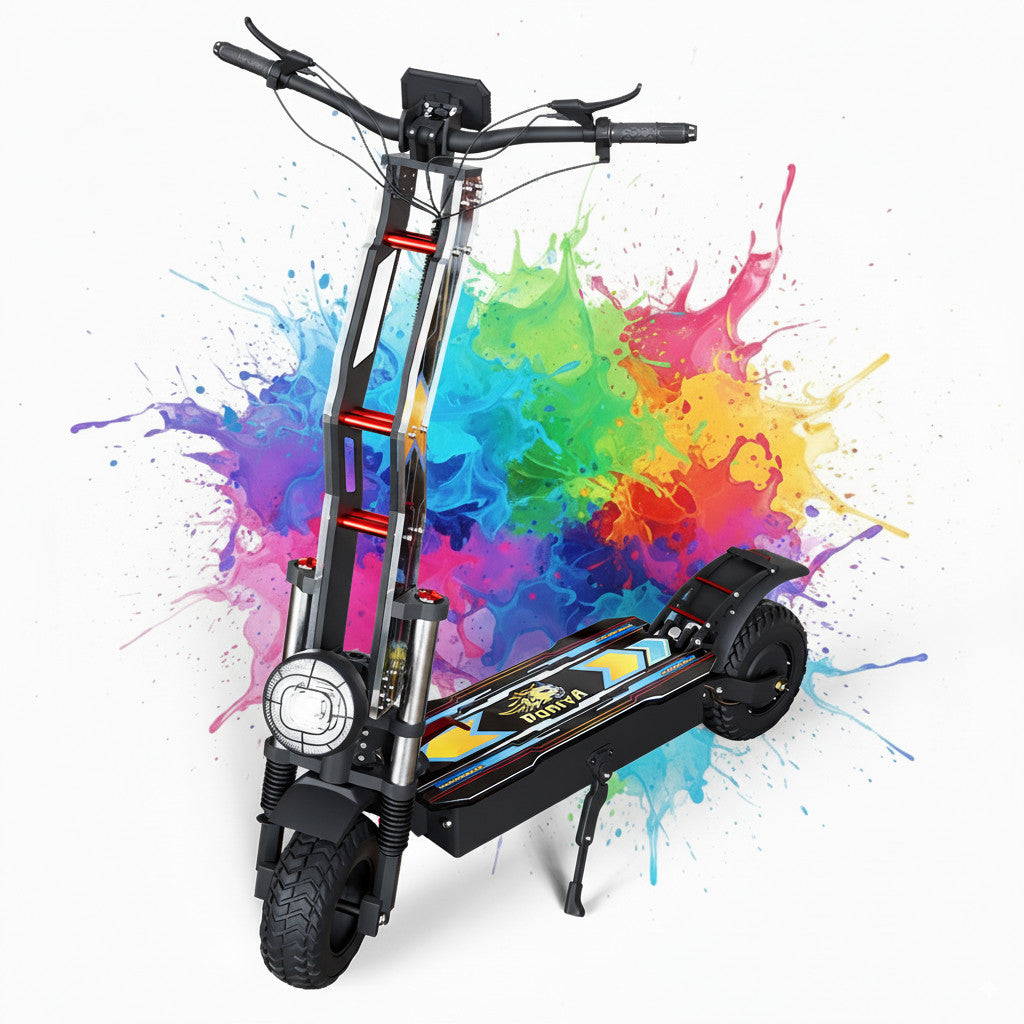 PORIYA 3500W 80KM/H Electric Scooter NFC Start Adult Foldable RGB off Road
