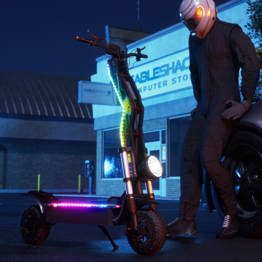 PORIYA 3500W 80KM/H Electric Scooter NFC Start Adult Foldable RGB off Road