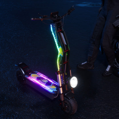 PORIYA 3500W 80KM/H Electric Scooter NFC Start Adult Foldable RGB off Road