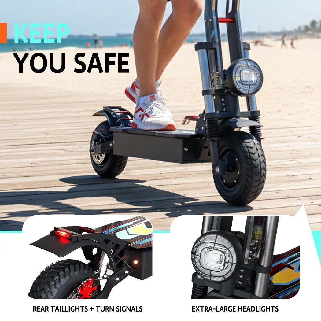 PORIYA 3500W 80KM/H Electric Scooter NFC Start Adult Foldable RGB off Road