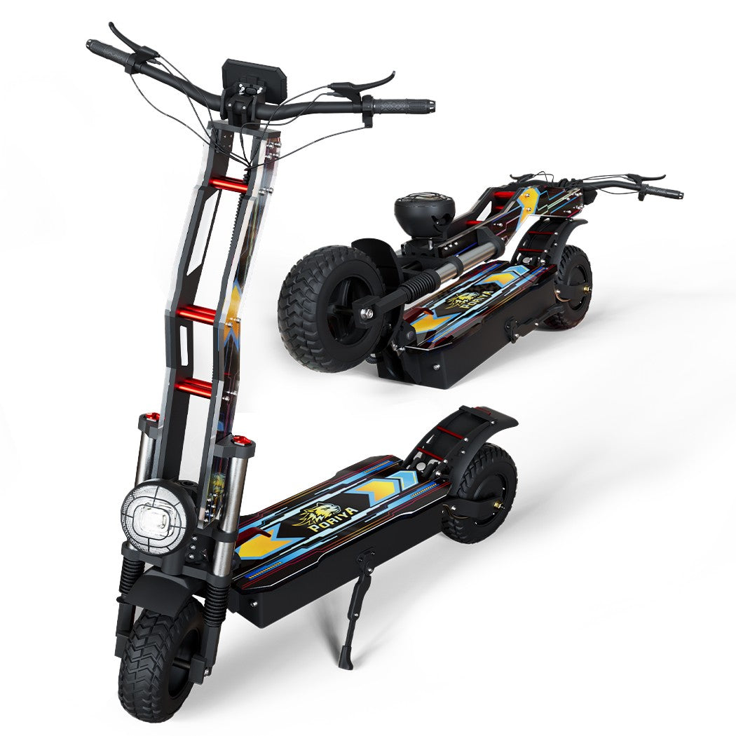 PORIYA 3500W 80KM/H Electric Scooter NFC Start Adult Foldable RGB off Road