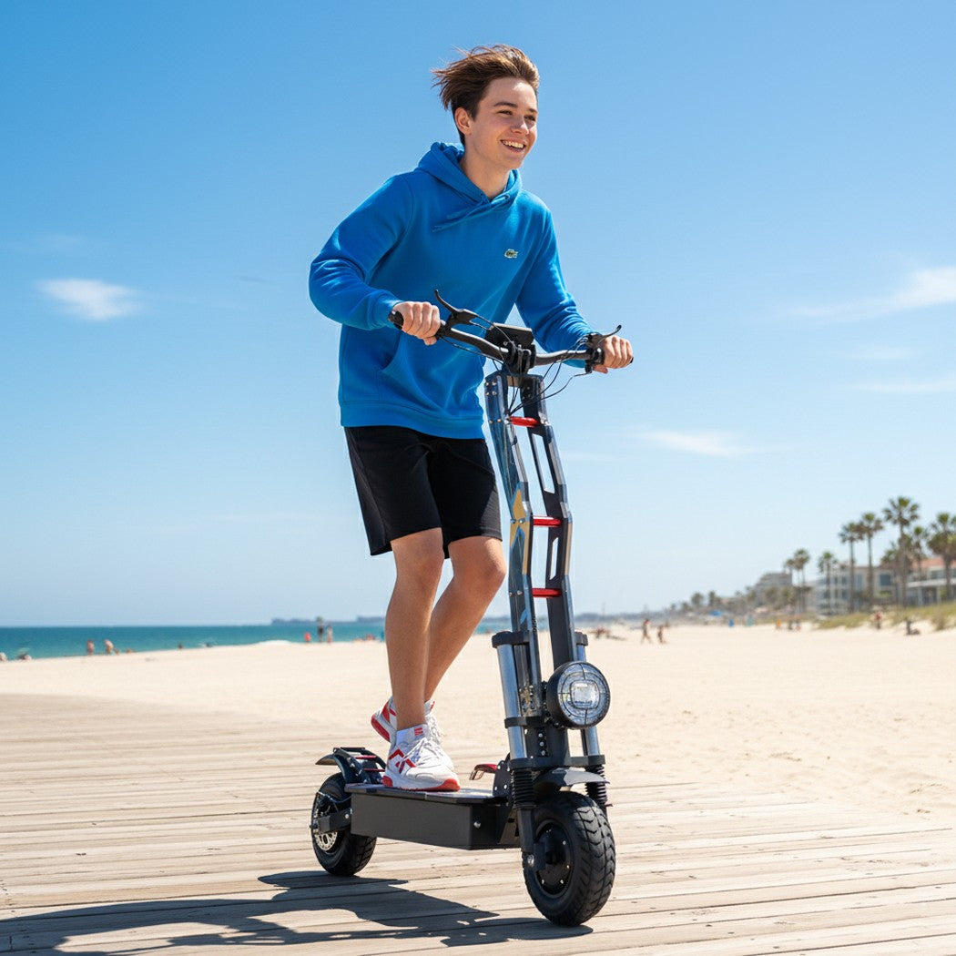 PORIYA 3500W 80KM/H Electric Scooter NFC Start Adult Foldable RGB off Road